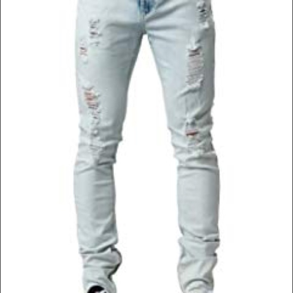 Y&R distressed bleached denim acid
